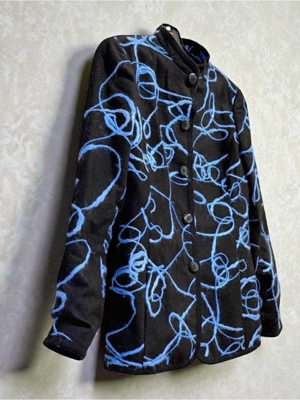 Carlisle Designer Jacket & Skirt Set | Abstract Blue Art Print - Picture 6 of 15